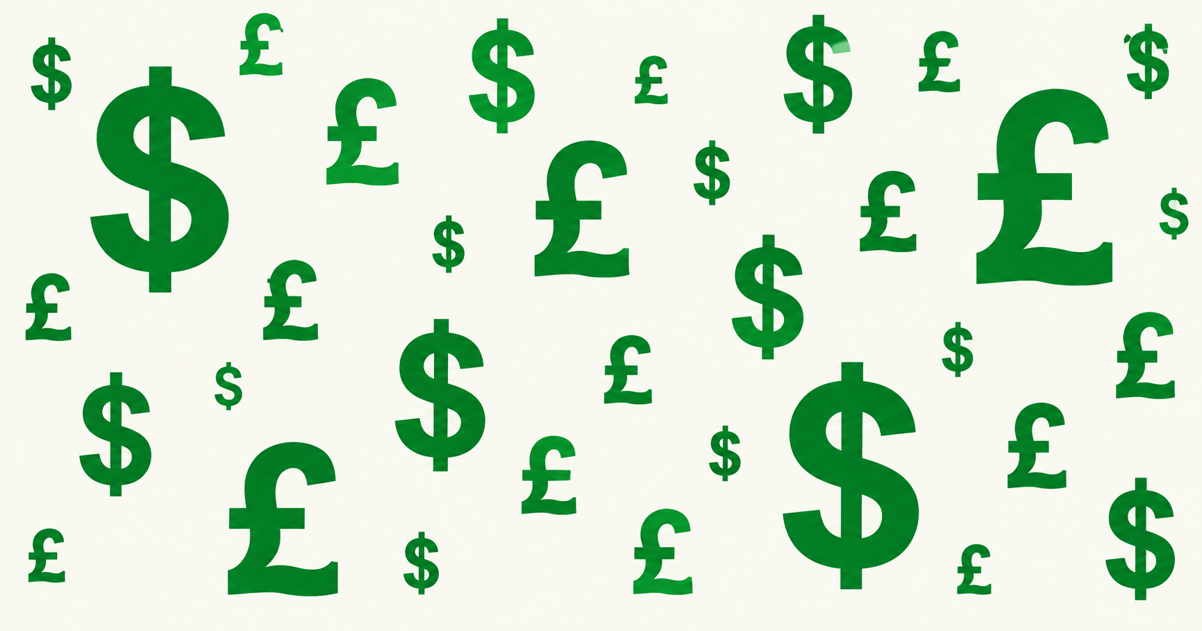 Azure cloud costs USD and GBP symbols